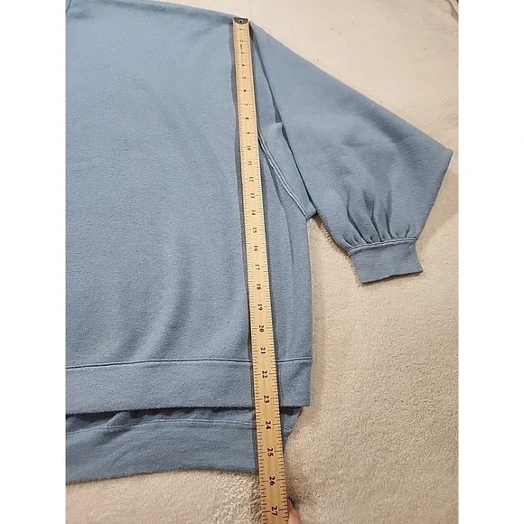 Free People Blue Oversized Tunic Shirt Blue Size Small - Picture 2 of 7